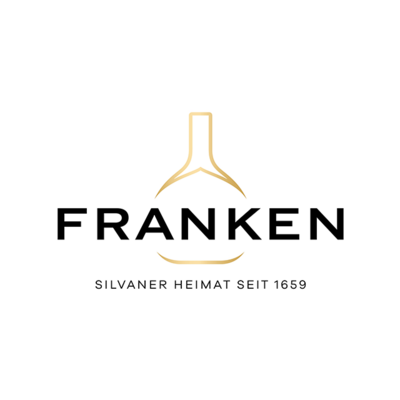 Logo Franken – Silvaner Heimat seit 1659 mit stilisiertem Bocksbeutel über dem Schriftzug.